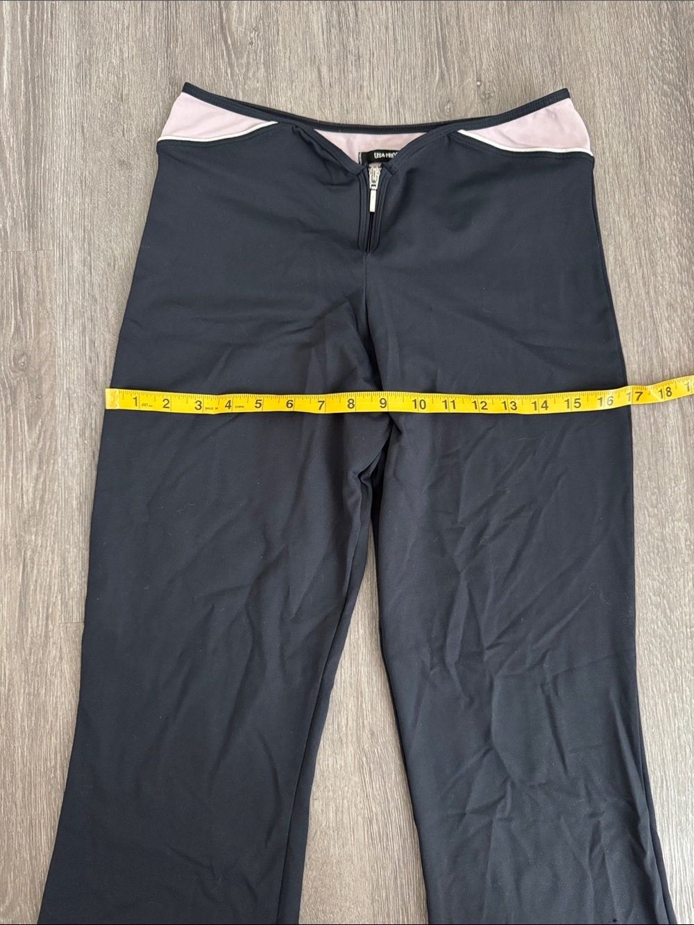 Y2K Low Rise Navy and Pink Flare Yoga Pants - Picture 8 of 13